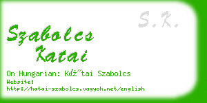 szabolcs katai business card